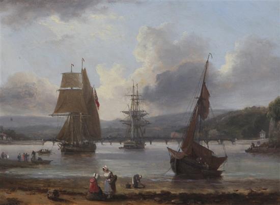 Thomas Luny (1759-1837) Teignmouth, Devon 8.5 x 11.5in.